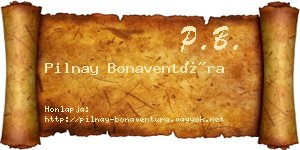 Pilnay Bonaventúra névjegykártya